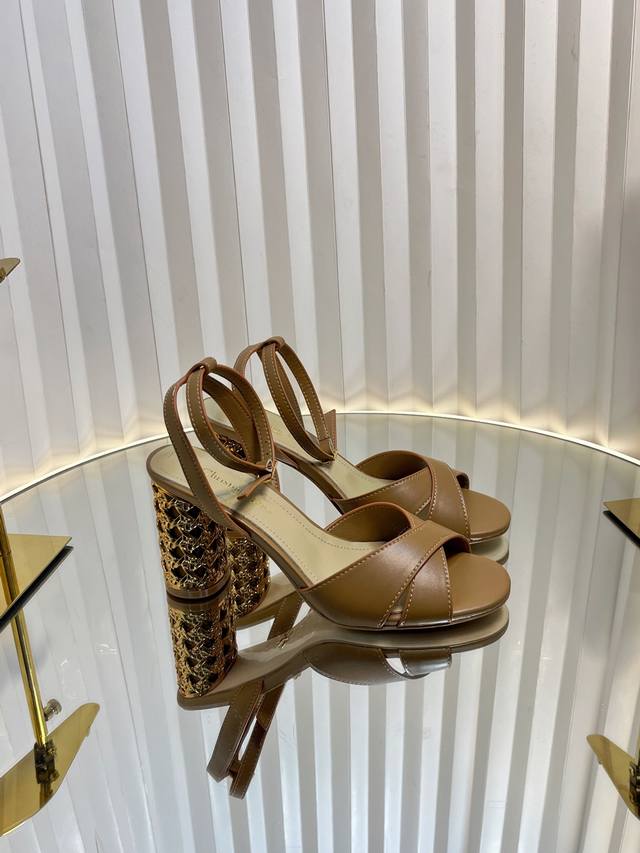 dior Dior Autumn And Winter New Icon Series Cylindrical Heel Ankle Strap Wome