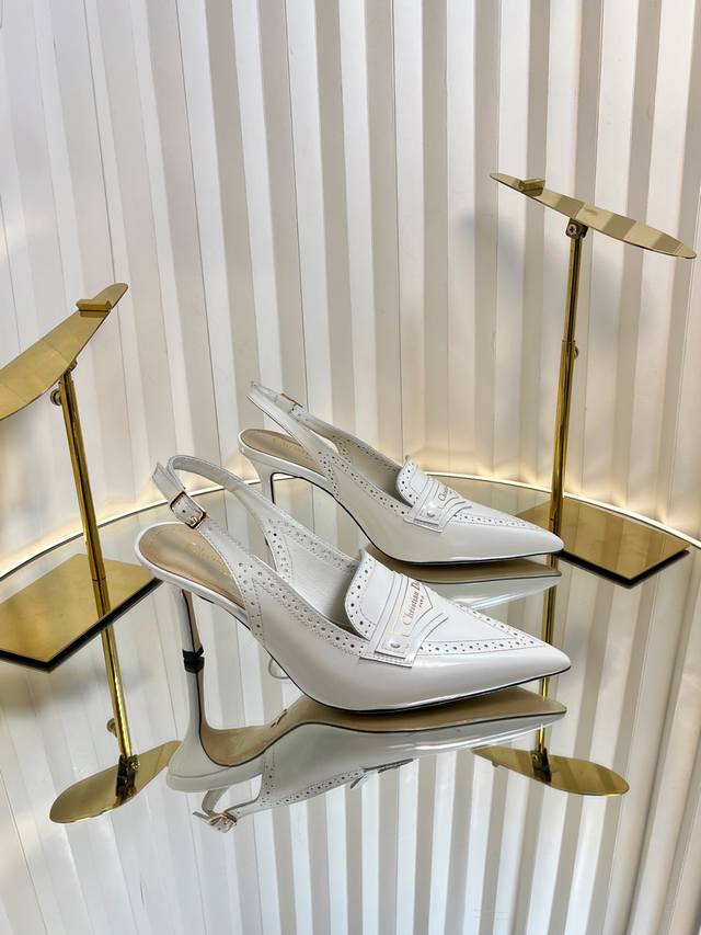 Dior 2025 Early Spring New Pointed Toe Mules For Women, Celebrity Style, Cd Lett