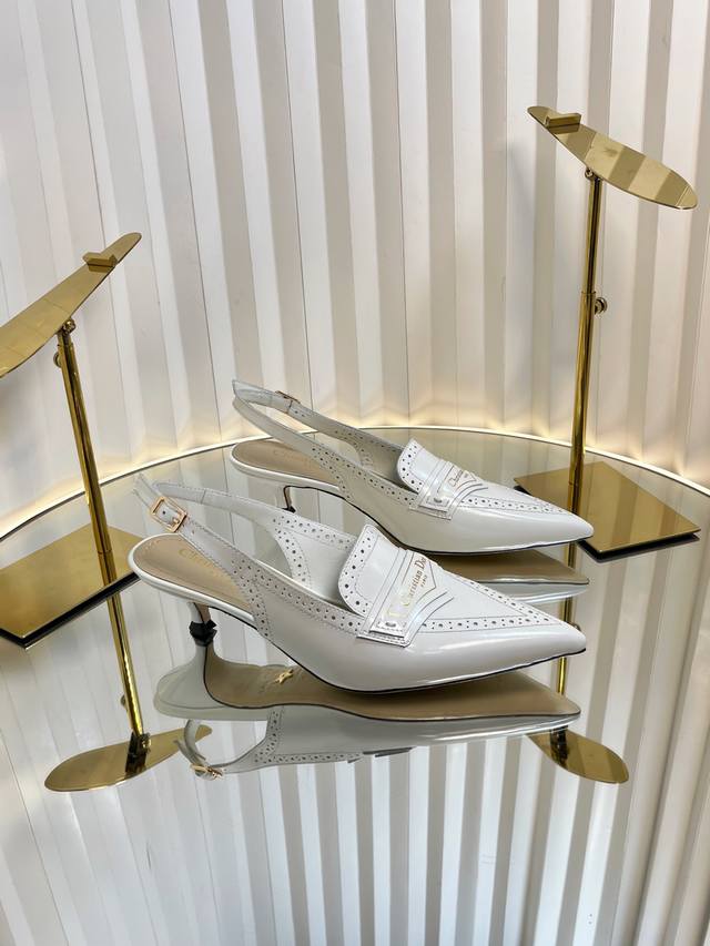 Dior 2025 Early Spring New Pointed Toe Mules For Women, Celebrity Style, Cd Lett