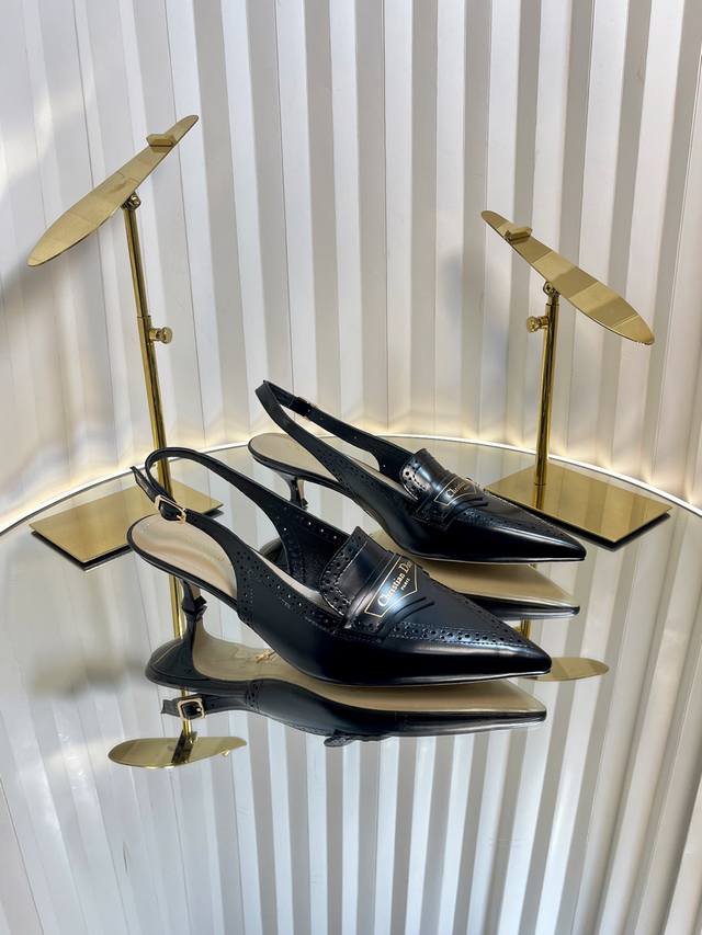 Dior 2025 Early Spring New Pointed Toe Mules For Women, Celebrity Style, Cd Lett