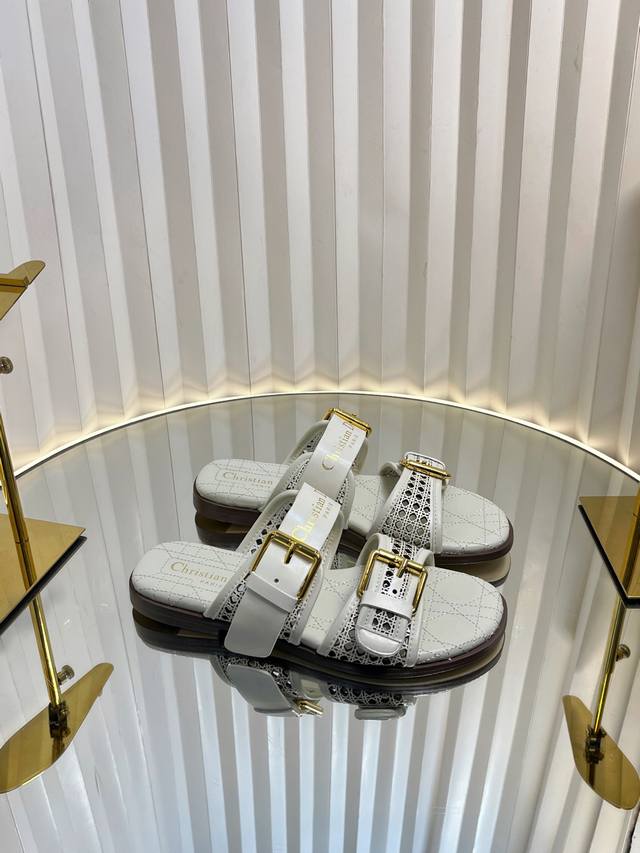 Dior 2025 Spring And Summer New D-Avenue Jelly Color Women's Shoes Cd Letter Log