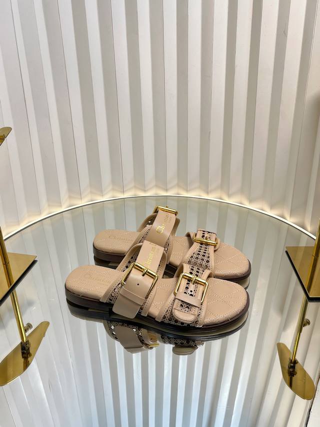 Dior 2025 Spring And Summer New D-Avenue Jelly Color Women's Shoes Cd Letter Log