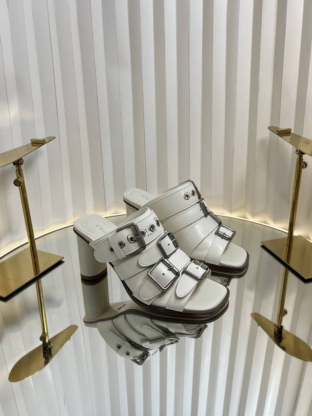 Dior 2025 Spring And Summer New D-Avenue Series High-Heeled Colorblock Roman Sty