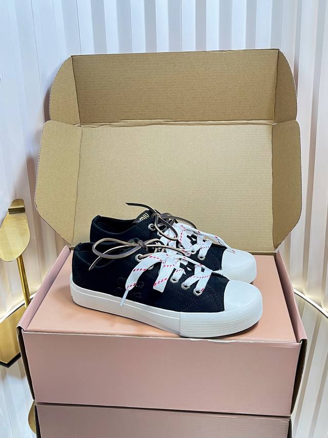Official Website Synchronized Box Packaging Miumi* 25Ss Retro Style Biscuit Shoe