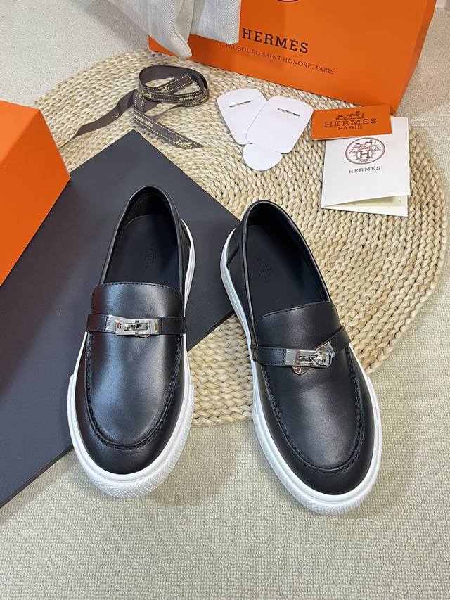 Factory Men's Size +10 Couple's Style Herm*S Kelly Buckle Casual Loafer Slip-On
