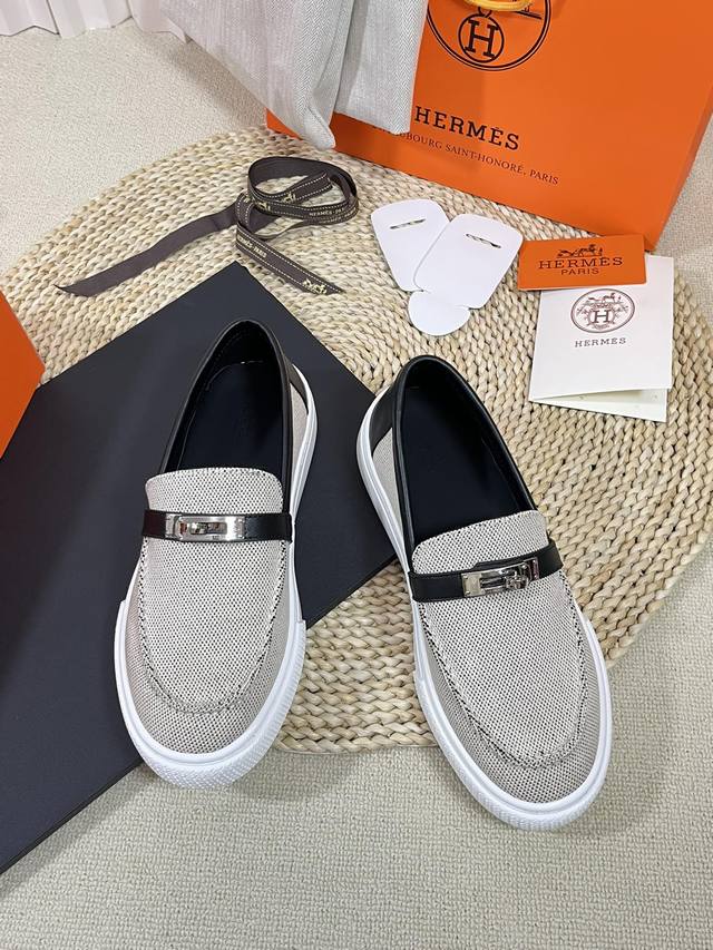 Factory Men's Size +10 Couple's Style Herm*S Kelly Buckle Casual Loafer Slip-On