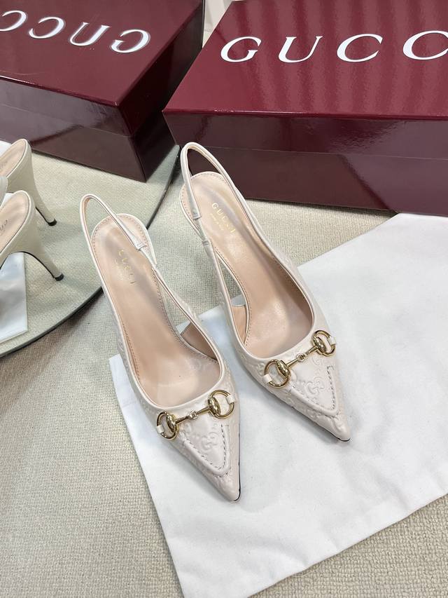 gucci 24Ss Spring And Summer New G-Style Pointed Horsebit V-Shaped Series Cla