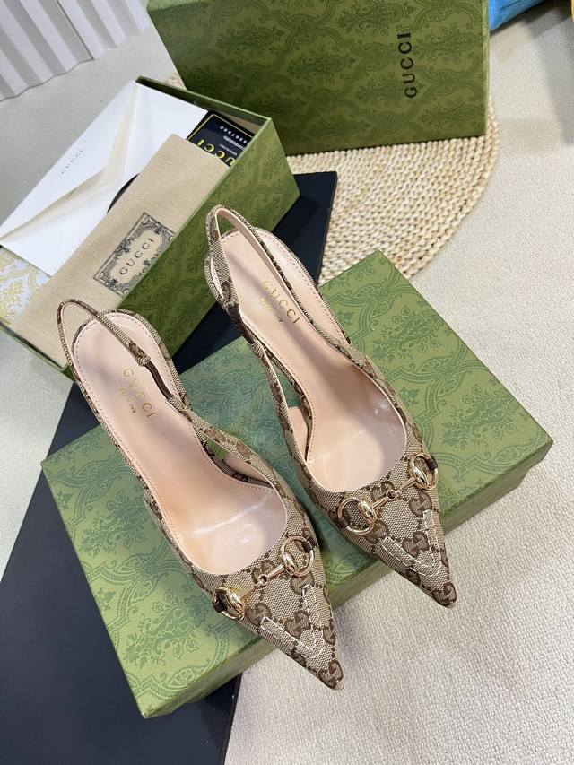 gucci 24Ss Spring And Summer New G-Style Pointed Horsebit V-Shaped Series Cla