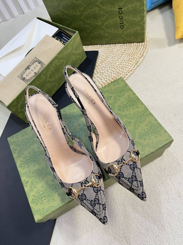gucci 24Ss Spring And Summer New G-Style Pointed Horsebit V-Shaped Series Cla