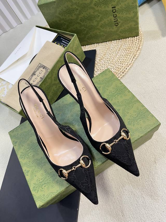 gucci 24Ss Spring And Summer New G-Style Pointed Horsebit V-Shaped Series Cla