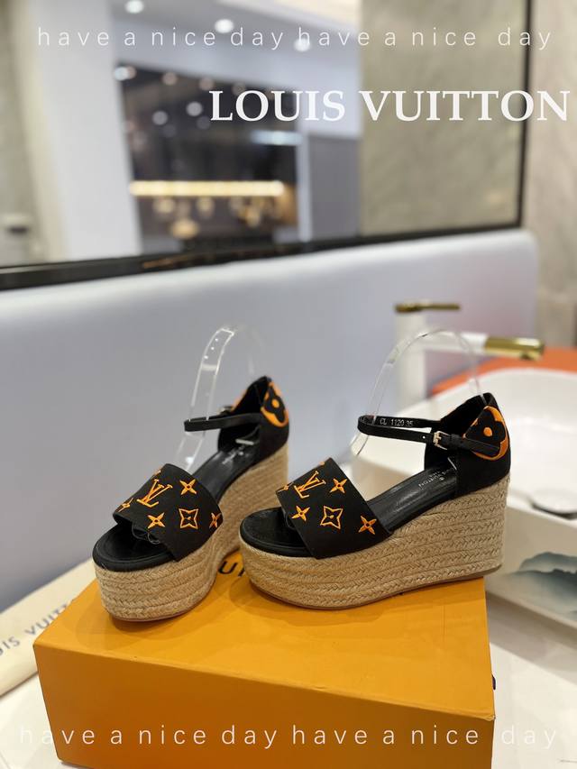 louis Vuitton's Latest Catwalk Thick-Soled Sandals. Purchased From Hong Kong.