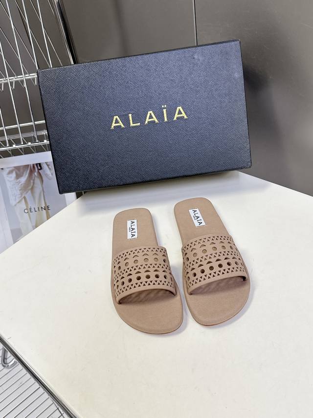 alaia Alaia Niche Fashion Brand Spring And Summer New Perforated Carved Flat