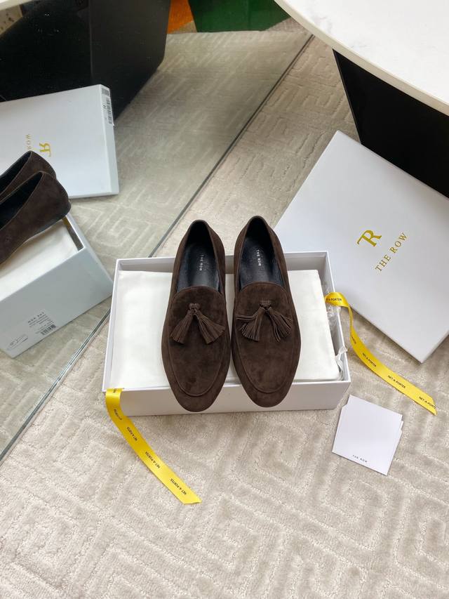 Factory The Row25S New Retro Tassel Loafers Minimalist Design Style Super Slim A