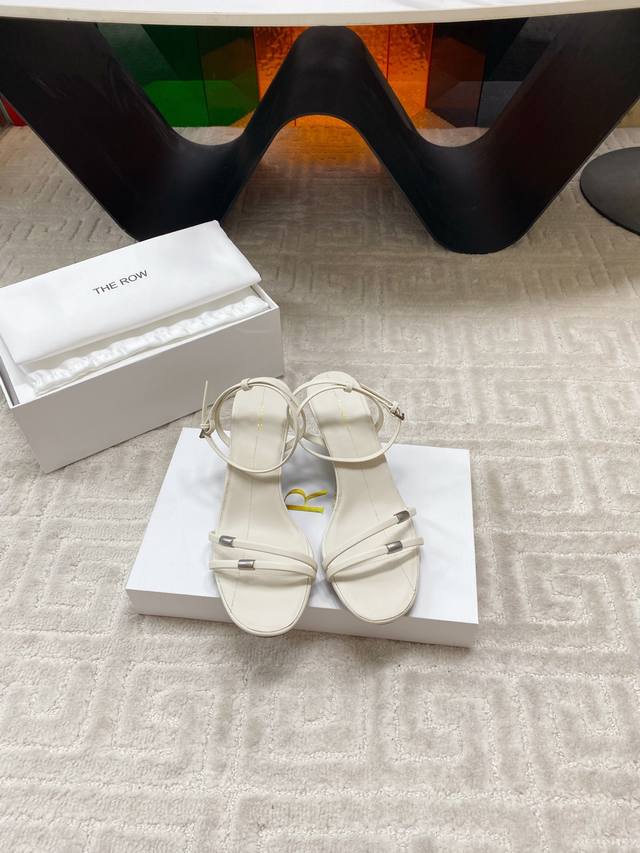 Factory The Row Fashion Brand 25: New Spring And Summer Kitten Heel Thin-Strap S