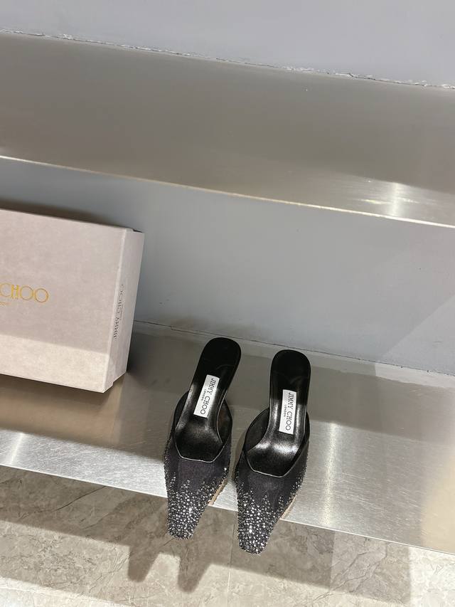 jimmy Cho*Jimmy Choo 25 New High-Heeled Diamond Slippers In The Spring Origin