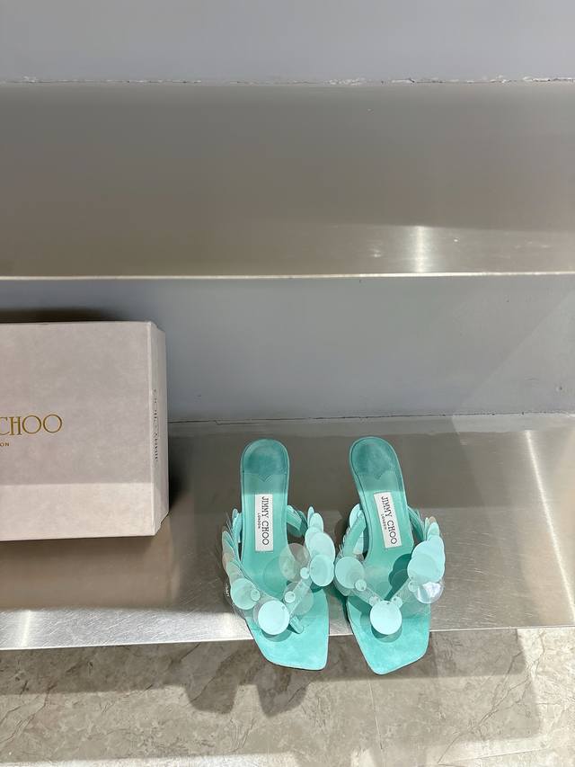 jimmy Cho*Jimmy Choo 25 Spring And Summer New Flower Slippers Original Custom