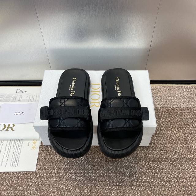 dior Dior New Iviera Evolution Velcro Strap Thick-Soled Casual Slippers Cd Th