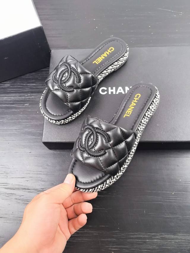 chanel Xiaoxiang Early Summer Honey Holiday Thick-Soled Slippers Popular Coun