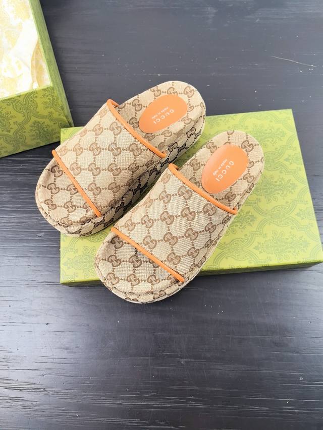 Wysiwyg Purchasing Level Top Version Gucci Gucci Women's Thick-Soled Slippers Cl