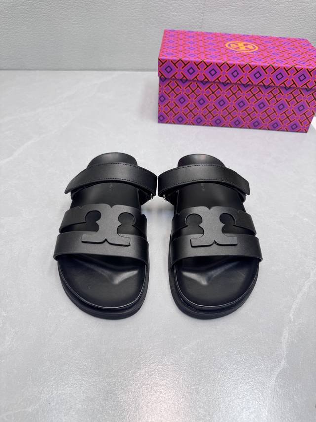 Top Version Dongguan Goods Pure Original Tory Burch Tb Second Uncle Slippers The