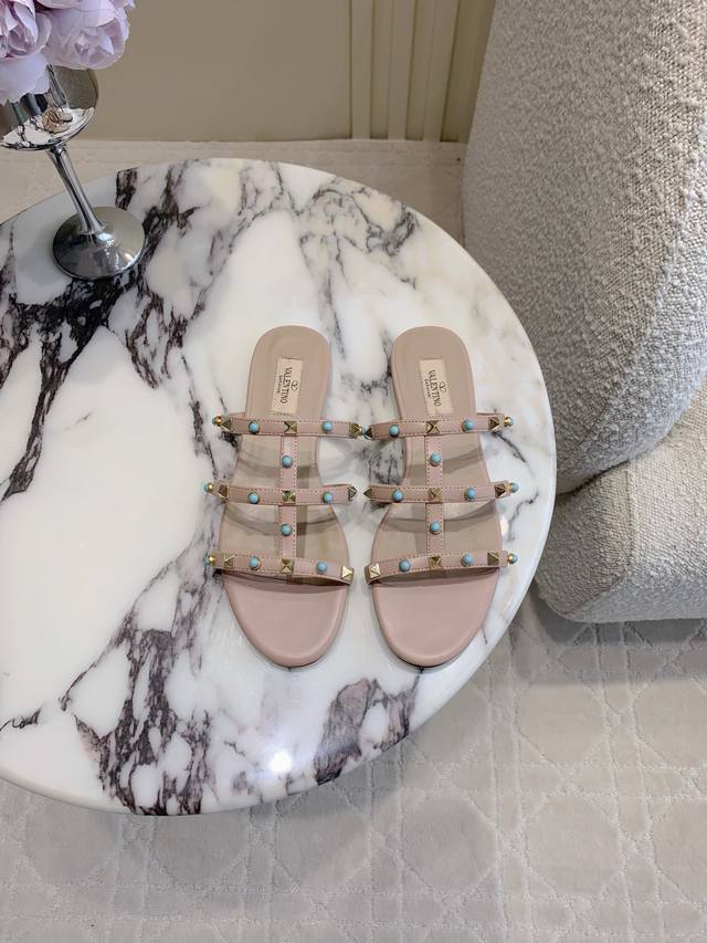 Factory Price P Valentin* Riveted Gem Sandals Classic Rivet Design Very Atmosphe