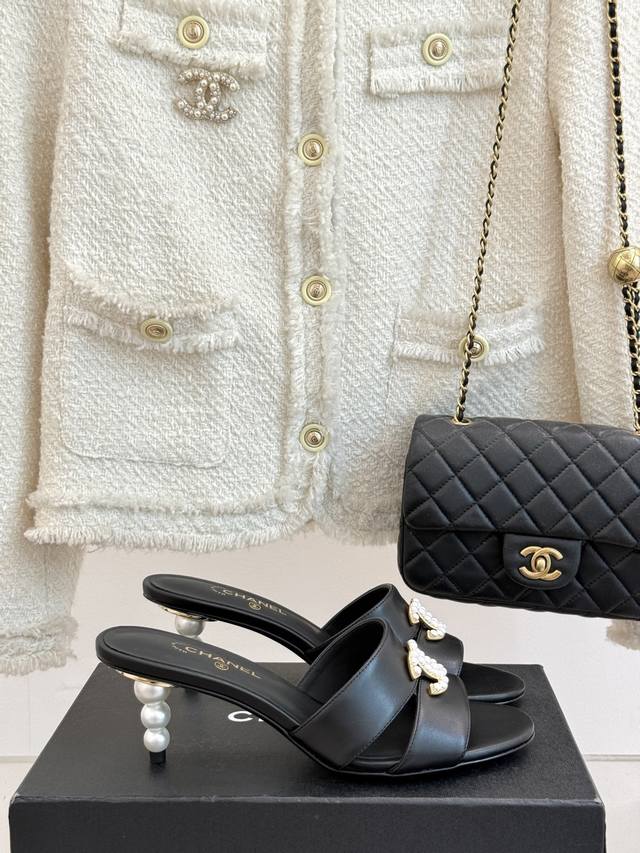 Factory Price Chane* Chanel 25P New Spring And Summer Product Double C Pearl Hee