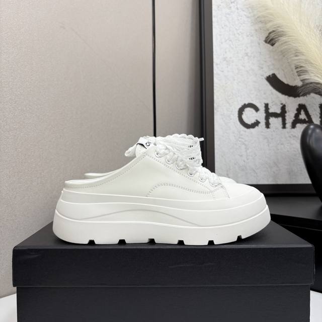 chanel Chanel 25S Thick-Soled Pearl Bow White Shoes, Casual Shoes, Sneakers,