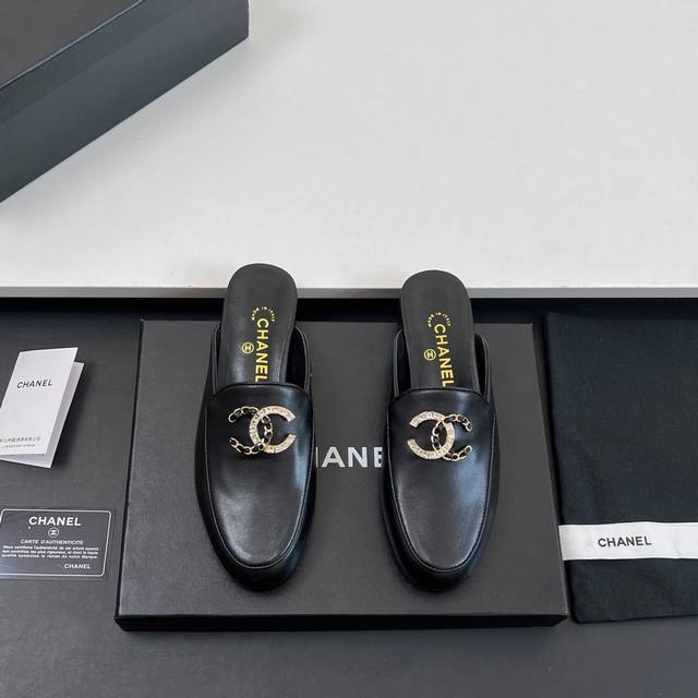 High Version Chanel Chanel Sandals Muller Half-Covered Slippers 2025 Spring And