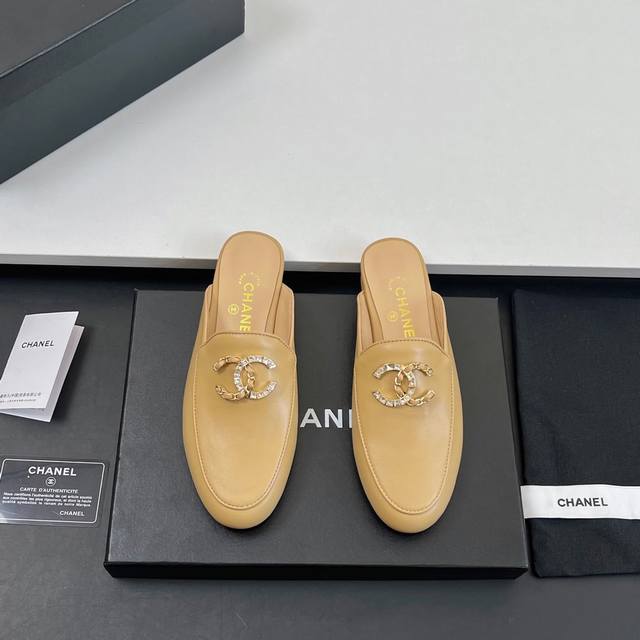 High Version Chanel Chanel Sandals Muller Half-Covered Slippers 2025 Spring And