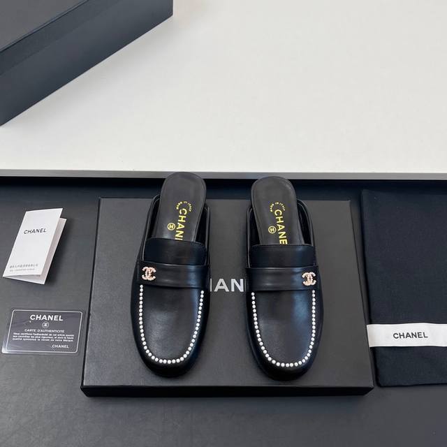 High Version Chanel Chanel Sandals Muller Half-Covered Slippers 2025 Spring And