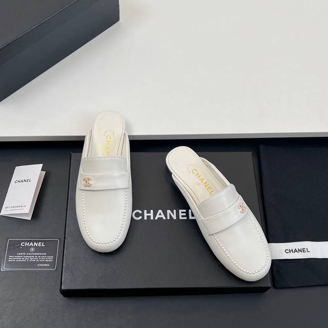 High Version Chanel Chanel Sandals Muller Half-Covered Slippers 2025 Spring And