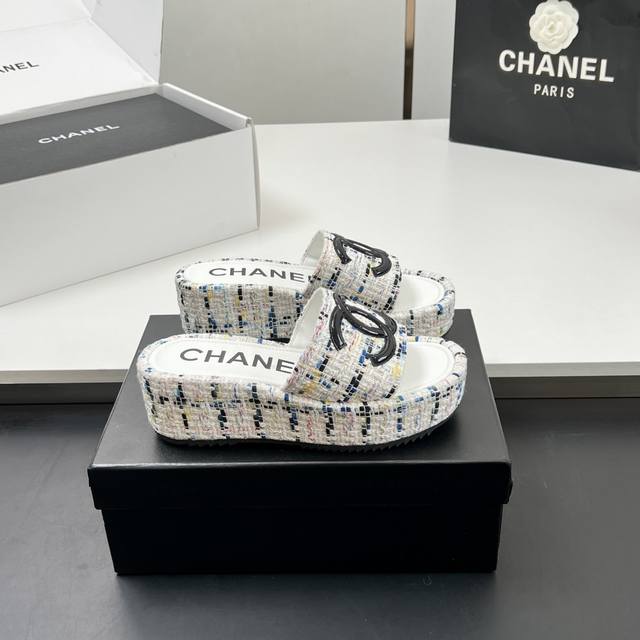 Factory P Price The Real Shot Is So Beautiful Chanel's New Tweed Thick-Soled Sli