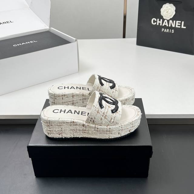 Factory P Price The Real Shot Is So Beautiful Chanel's New Tweed Thick-Soled Sli