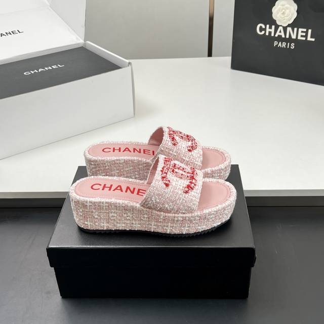 Factory P Price The Real Shot Is So Beautiful Chanel's New Tweed Thick-Soled Sli