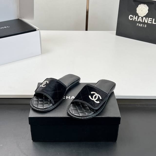 Factory Price High Version Velcro Diamond Buckle Sandals Chanel Chanel Slippers