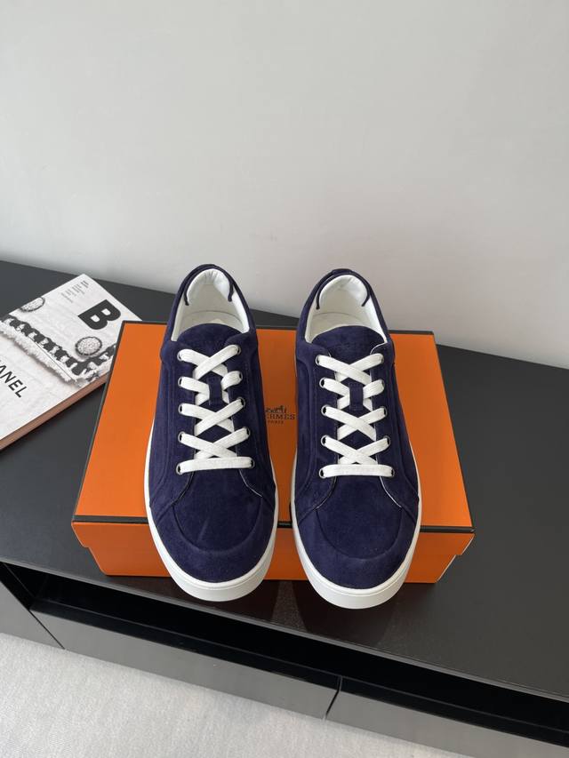 Purchasing-Level Men's Herm S Hermes 25Ss Early Spring New Kiddy Rabbit Lace-Up