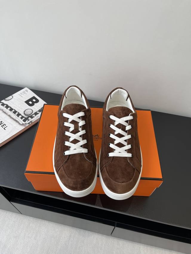 Purchasing-Level Men's Herm S Hermes 25Ss Early Spring New Kiddy Rabbit Lace-Up
