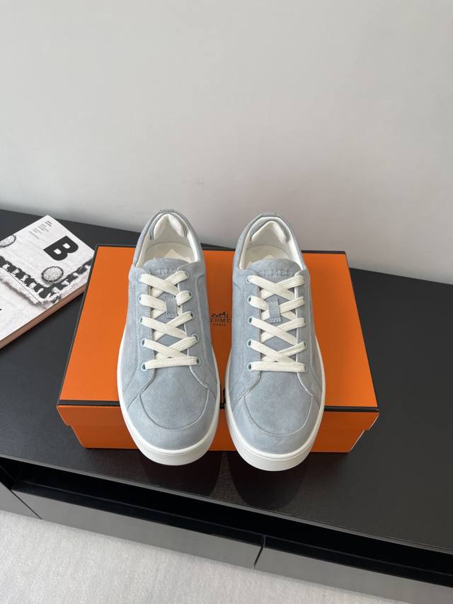 Purchasing-Level Men's Herm S Hermes 25Ss Early Spring New Kiddy Rabbit Lace-Up