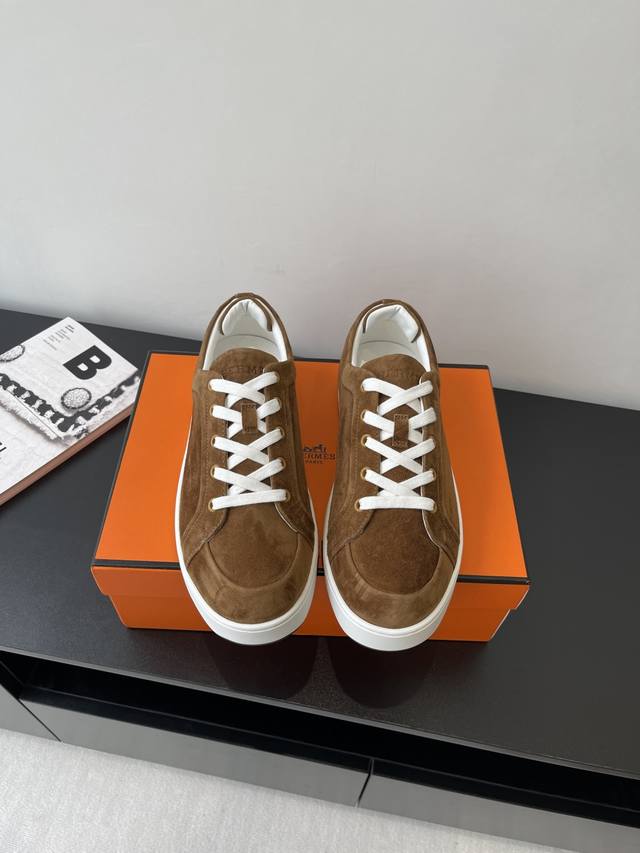 Purchasing-Level Men's Herm S Hermes 25Ss Early Spring New Kiddy Rabbit Lace-Up