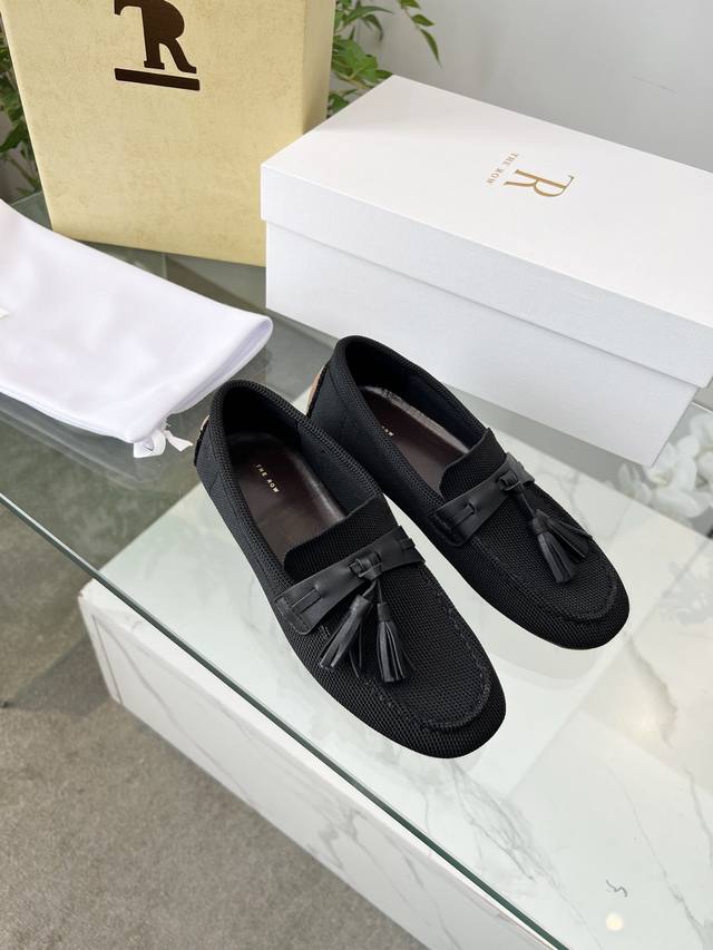 High Quality Factory Delivery The Row New Neutral Retro Simple Loafers Tassel Si