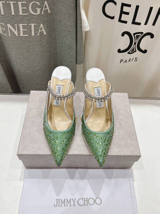 High Version Factory Jimmy Choo* Jc Jimmy Choo 2025Ss Summer New Rhinestone High