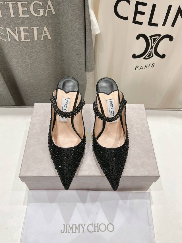 High Version Factory Jimmy Choo* Jc Jimmy Choo 2025Ss Summer New Rhinestone High