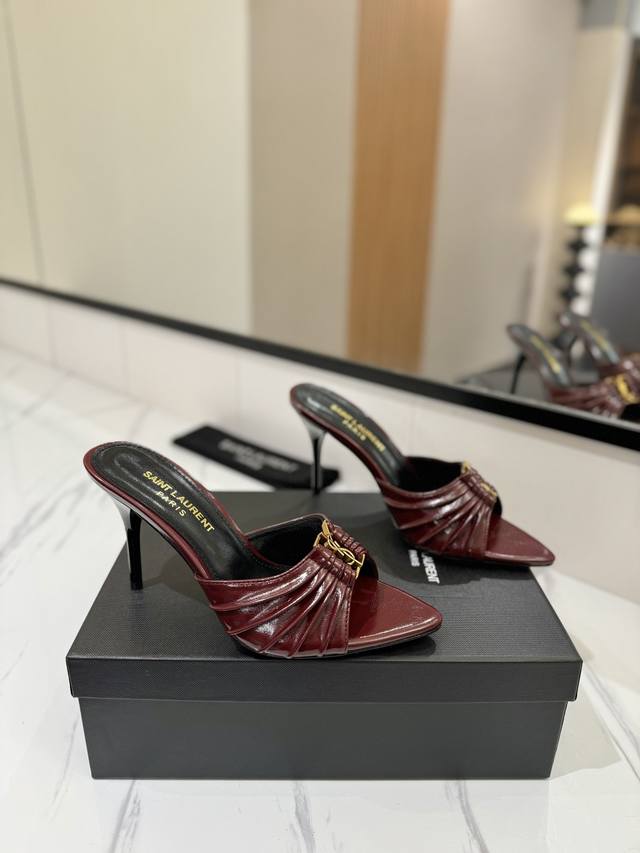 Factory Price Pp Ysl Saint Laurent* Summer New Arrival Metal Head Elegant High-H