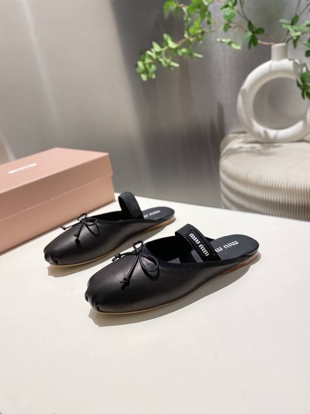 Factory Price Pp Silk Sheepskin Top Quality Miu Miu Ballet Flat Toe Shoes 2025 S