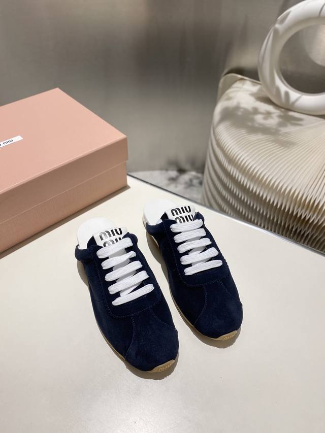 Factory Price P Miu Miu Miumiu 2025 New Forrest Gump Shoes German Training Retro