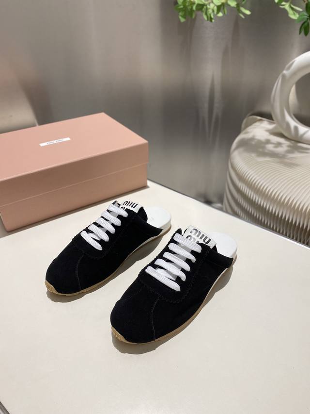 Factory Price P Miu Miu Miumiu 2025 New Forrest Gump Shoes German Training Retro