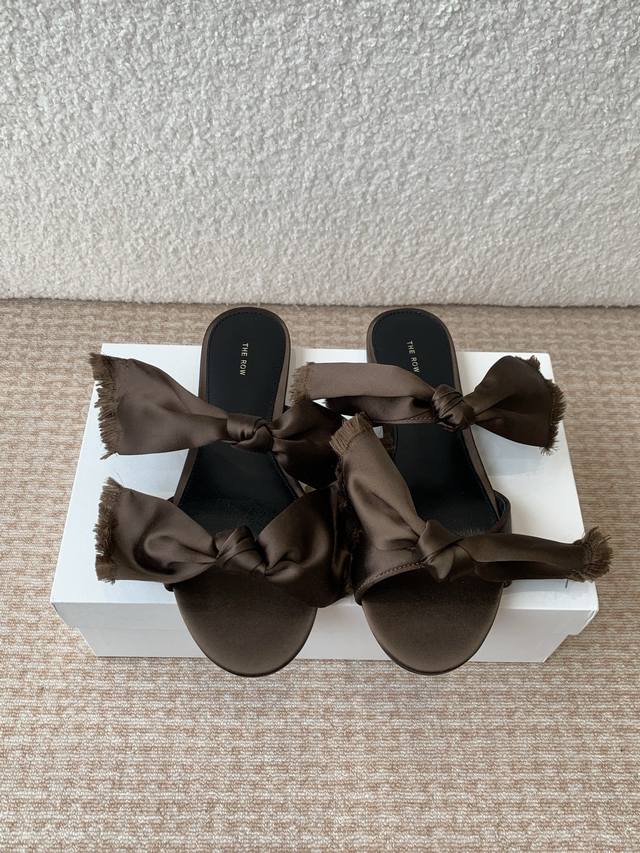 the Row Silk Satin Bow Slippers, High Quality, Minimalist, Niche, You Have To