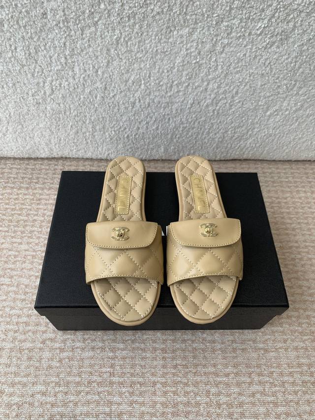chanel Chanel 25Ss Spring And Summer New Holiday Sheepskin Slippers A Brand N