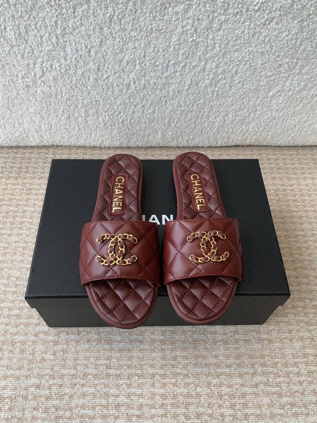 chanel Chanel 25Ss Spring And Summer New Holiday Sheepskin Slippers A Brand N