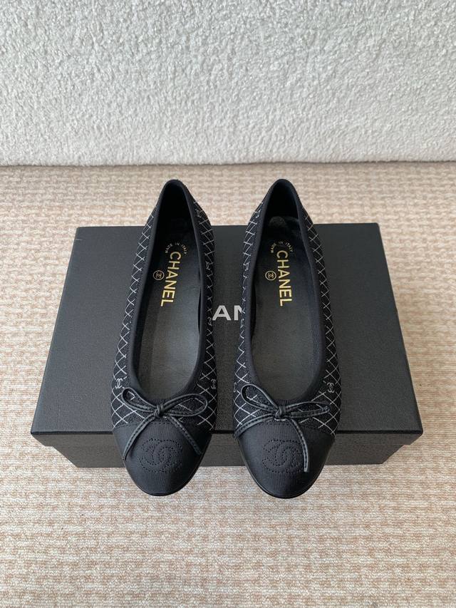 chanel Chanel 25Ss Spring And Summer Ballet Shoes With Embroidered Toe Cap Ar